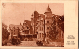 Vtg Postcard Hotel Vendome, San Jose California, Postmarked 1917, Vtg. Car - £5.76 GBP