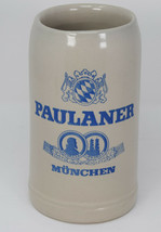Vintage Large Pottery Beer Stein Mug “Paulaner Munchen” German - £27.07 GBP