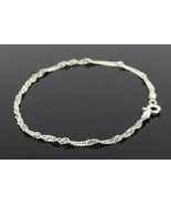Vintage Sterling Silver .925 Signed IBB Clover Singapore Chain Bracelet ... - £9.50 GBP