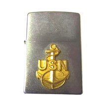 Zippo Lighter Bradford Pa Usa Usn Us Navy Silver Tone 2012 - £235.36 GBP