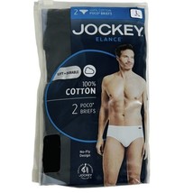 Jockey Elance Poco Briefs Underwear 2 Pack Black Men’s Size Large 36 - 38 New - £14.62 GBP
