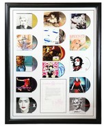 Madonna Signed Framed 29x37 Letter &amp; Career CD Collection Display JSA LOA - £1,239.10 GBP