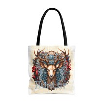 Steampunk Reindeer wreath Personalised Tote Bag, Steampunk Christmas bag, Tote B - £22.50 GBP+