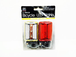 Bicycle LED Safety Lights Front Rear Tail Light Clear Red Bike Cycling Back Head - £6.99 GBP