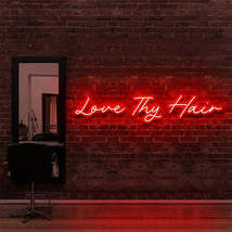 Love Thy Hair LED Neon Sign, Neon Sign Custom, Home Decor, Gift Neon light - £31.87 GBP+