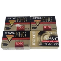 VHS-C Blank Tapes Lot New Extra High Grade 1 Premium High Grade Camcorder TC-30  - £10.91 GBP