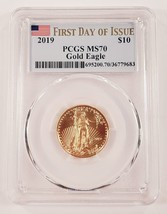2019 Gold $10 1/4 Oz. American Eagle Graded by PCGS as MS70 FDOI - £778.75 GBP