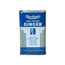 Vintage Rawleighs pure ground Ginger Tin 3 oz Advertising Metal Collecto... - $14.01