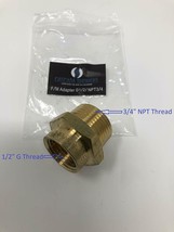 1/2&quot; G Thread (Metric BSPP) Female  to 3/4&quot; NPT Thread Male Pipe Fitting... - $13.58