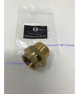 1/2&quot; G Thread (Metric BSPP) Female  to 3/4&quot; NPT Thread Male Pipe Fitting... - £10.73 GBP