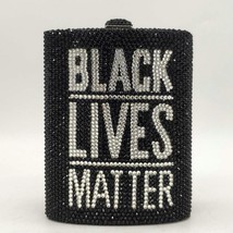 Boutique De Fgg Black Lives Matter Women Crystal Clutch Evening Bag Hard Case D - $193.01