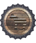 Corrugated Horse on Wood Novelty Metal Bottle Cap 12 Inch Sign - $411.72 MXN