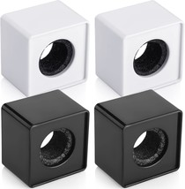 Facmogu 4Pcs Black And White Microphone Flag Station, Sq\. Cube Shaped Foam - £30.65 GBP