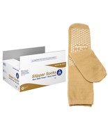 Dynarex Pillow Paws Terries Xl 48 Pairs/Box Rubber Grippers Beige - $72.18 CAD