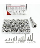 1160 Pcs M3/M4/M5/M6 Metric Hex Head Socket Cap Bolt &amp; Nut, Length 6 To ... - $45.18 CAD