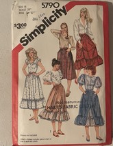 5790 Vintage Simplicity SEWING Pattern Misses Buttoned Front Skirt Petti... - $170.40 MXN