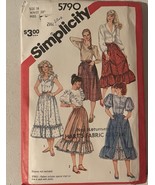 5790 Vintage Simplicity SEWING Pattern Misses Buttoned Front Skirt Petti... - $168.53 MXN