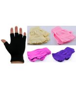1 Pair Women's Girl's Winter Fingerless Half Fingers Knit Gloves Black,White,Red - $2.80 CAD