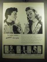 1957 Zippo Cigarette Lighters Ad - Newest gift for Modern mothers - $18.49