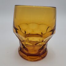 Vintage Anchor Hocking? Viking? Fenton? Glass Georgian Amber Flat Juice ... - $11.87