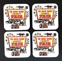 The Great Darke County Fair (Ohio) Drink Beverage Coasters Tractors, Cars, 4H - £9.41 GBP