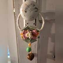 Handmade Easter Bunny Door Hanger Door Knob Hanger White Rabbit Floral R... - $15.00
