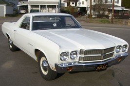 1970 Chevrolet El Camino white | 24x36 inch POSTER | vintage classic car - £16.39 GBP