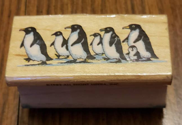 All Night Media Rubber Stamp Penguins on Parade Wood Mounted Rubber Stamp 326E - £3.96 GBP