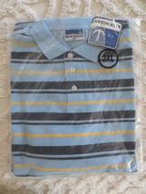 Nwt Blue Oc EAN Long Sleeved Knit Polo 3-Button COTTON/POLYESTER SHIRT-Men&#39;s 2XL - £19.92 GBP