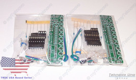 2x WHITE Frosted LED Chaser Follower Sequencer DIY KIT NE555 CD4017 GREE... - £8.42 GBP