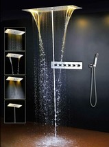 High-pressure water Saving Best LED, Multi-Function Shower Set  15&quot;x28&quot;, Gold - £2,207.55 GBP