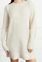 Hill House The Sylvie Sweater Dress Women&#39;s XL Cream Merino Wool Mini Dress - £118.87 GBP