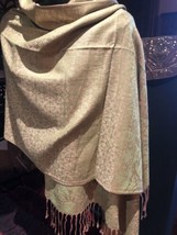 Némésis Vintage Style Tricot Brocart Pashmina Cachemire Foulard Wrap - $34.65
