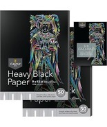 Heavy Black Sketchpad Paper 9 x 12in 2 Pack 50 Sheets Each 150gsm 92lb A... - $72.37