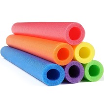 6 Pack Pool Noodles Foam Swim Noodles Jumbo Hollow Swimming Pool Noodle Bulk Bri - £84.06 GBP