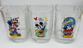 Walt Disney World Celebration McDonalds 2000 Mickey Mouse Glass Cups Set... - $16.42