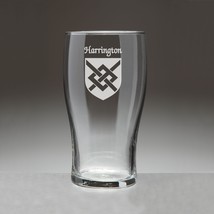 Harrington Irish Coat of Arms Tavern Glasses - Set of 4 (Sand Etched) - £54.47 GBP