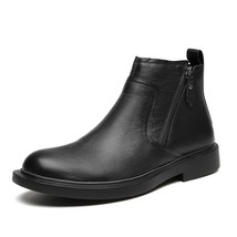 Winter/ Spring Zipper Men Boots PU Basic Social Shoes High-top Comfortable Milit - £59.04 GBP