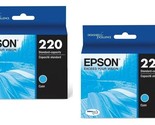 Epson T220 DURABrite Ultra Ink Standard Capacity Cyan Cartridge Pack of 2 - $25.73