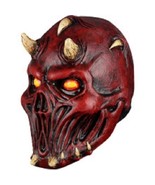 Horned Red Devil Skull 30047 Full Head Cosplay Costume Latex Mask Adult ... - $67.04 CAD