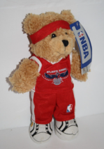 NBA Atlanta Hawks Teddy Bear 9&quot; Red Uniform Stuffed Good Stuff Soft Toy New Tag - £10.71 GBP