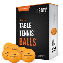 Ping Pong Balls - Orange 3-Star 40+ Table Tennis Balls (Pack Of 12) | High-Perfo - £20.83 GBP