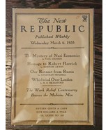 The New Republic Published Weekly, Wednesday March 6th 1935 Vol LXXXII N... - $54.44 CAD