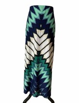 Sz S New York &amp; Co Pull On Boho Long Skirt Colorful Geometric Print Elastic - £10.29 GBP