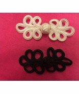 6 pairs Black  handmade Frog Small 5 loops 2 1/8&quot; - $112.12 MXN
