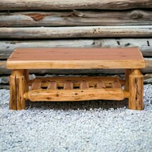 Cedar Log Coffee Table - Handcrafted Rustic Charm - $892.86 CAD - $1,889.92 CAD