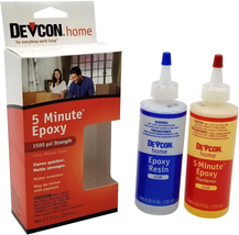 Devcon 8.5Oz 5 Minute Epoxy 1500Lb Waterproof Glue 4.25Oz - £19.36 GBP