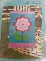 Meadow Creek &quot;Spinning Flower&quot; Decorative Garden Flag  12.5 x 18in  NIP - £10.36 GBP