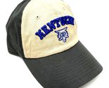 Captain Kentucky Wildcats Text Logo Grey &amp; Beige Curved Bill Adjustable ... - £15.32 GBP