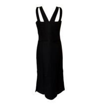 Chadwicks VTG 90s Black Linen Tank Midi Dress Sz 4 Petite Strap Back Lin... - £47.65 GBP